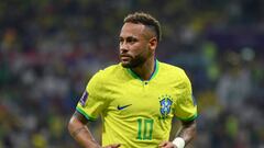 LUSAIL CITY, QATAR - NOVEMBER 24: Neymar of Brazil during the FIFA World Cup Qatar 2022 Group G match between Brazil and Serbia at Lusail Stadium on November 24, 2022 in Lusail City, Qatar. (Photo by Justin Setterfield/Getty Images)