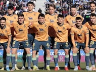 Alineación del Racing en Zaragoza.