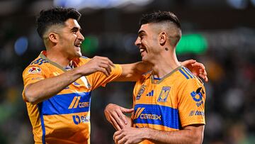 during the 6th round match between Santos and Tigres UANL as part of the Torneo Clausura 2024 Liga BBVA MX at TSM -Corona- Stadium on February 10, 2024 in Torreon, Coahuila, Mexico.