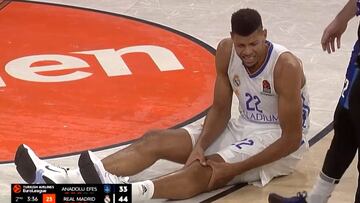 El madridismo en vilo: el extraño momento en el que se le va la rodilla a Tavares