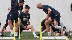 Gay&agrave; y Zaza, en el entrenamiento. 