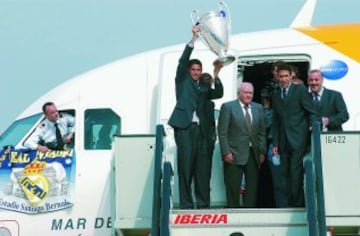 Llegada de toda la plantilla al aeropuerto de Madrid, ya como campeones de Europa.