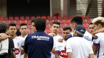 Futbol, Vallenar vs Melipilla.
Los jugadores de Melipilla en accion en el estadio La Portada de La Serena, Chile.
27/12/2017
Hernan Contreras/Photosport*****
Football, Vallenar vs Melipilla.
Melipilla's players in action held at the La Portada