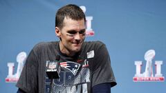 HOUSTON, TX - FEBRUARY 05: Tom Brady #12 of the New England Patriots speaks to the media after Super Bowl 51 at NRG Stadium on February 5, 2017 in Houston, Texas.   Larry Busacca/Getty Images/AFP
 == FOR NEWSPAPERS, INTERNET, TELCOS &amp; TELEVISION USE ONLY ==