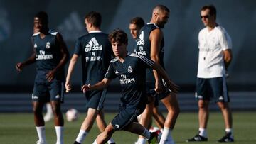 Odriozola entrenando.
