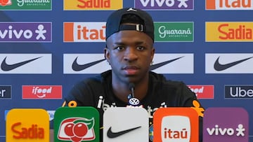 The Brazilian footballer spoke to the media before playing the first friendly match against France in the United States.