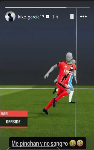 Kike García sobre su gol anulado: “Me pinchan y no sangro”