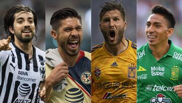 Rodolfo Pizarro, Oribe Peralta, Andr&eacute;-Pierre Gignac, &Aacute;ngel Mena.