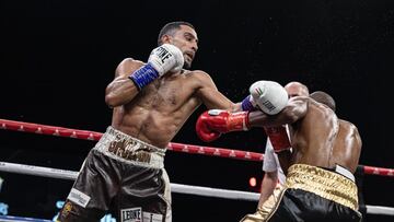 Moussa Gholam y Lunga Sitemela en su combate en Abu Dabi.