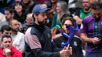 Sergio Llull, base del Real Madrid, con multas en la previa del partido de semifinales de la Copa del Rey ante el Unicaja M¨¢laga.