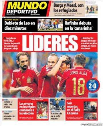 Portadas de la prensa deportiva