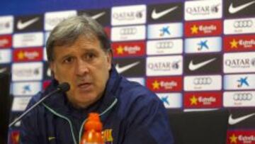 Gerardo Martino en la rueda de prensa.