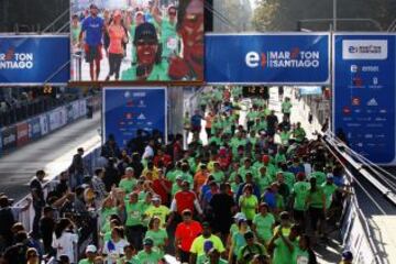 En la Alameda Bernardo O higgins, se dio inicio a una nueva versión de la Maraton de Santiago.