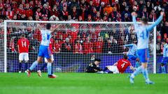 Soccer Football - Euro 2024 Qualifier - Group A - Norway v Spain - Ullevaal Stadion, Oslo, Norway - October 15, 2023 Spain's Alvaro Morata scores a goal later disallowed after a VAR review  Frederik Ringnes/NTB via REUTERS    ATTENTION EDITORS - THIS IMAGE WAS PROVIDED BY A THIRD PARTY. NORWAY OUT. NO COMMERCIAL OR EDITORIAL SALES IN NORWAY.