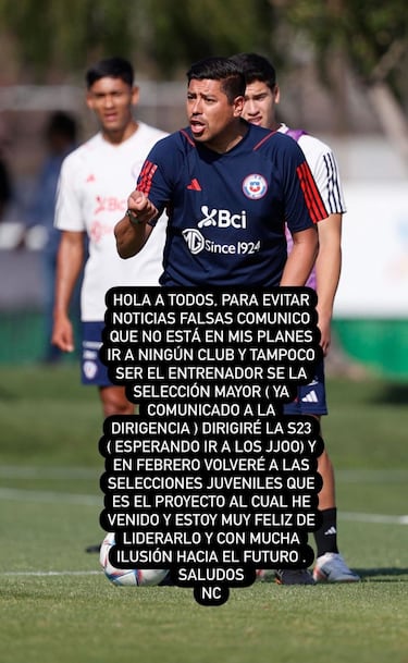 Nicolás Córdova rechaza dos desafíos y aclara su prioridad