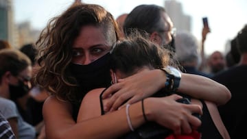 Demonstrators during protests near the site of the blast at the Beirut&#039;s port area, Lebanon August 11, 2020. REUTERS/Alkis Konstantinidis     TPX IMAGES OF THE DAY