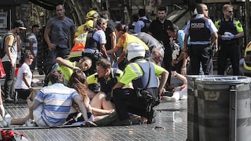 Atentado terrorista en la Rambla de Barcelona.