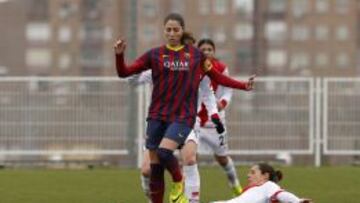 Vicky Losada, ante el Rayo. 