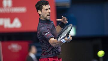 01 October 2019, Japan, Tokyo: Serbian tennis player Novak Djokovic returns to Australian Alexei Popyrin during their men's singles round of 32 tennis match at the Rakuten Japan Open Tennis Championships 2019 at Ariake Colosseum. Photo: Rodrigo Reyes Marin/ZUMA Wire/dpa
01/10/2019 ONLY FOR USE IN SPAIN