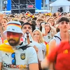 Un español ve el gol de Merino entre miles de alemanes: suma más de 1 millón de visitas