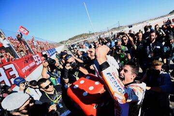 Su cuarto título de MotoGP lo consiguió en la última carrera del año, el GP de la Comunidad Valenciana. La caída de Dovizioso propició que fuese campeón antes de acabar la carrera