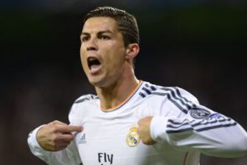 Partido de la Champions League, grupo B. Real Madrid-Juventus. 1-0. Cristiano Ronaldo celebra elprimer tanto.