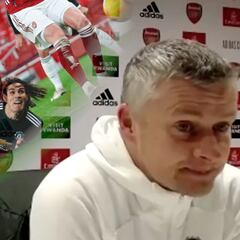 Solskjaer ofrece la explicación técnica a la noche negra de Cavani ante el Arsenal