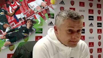 Solskjaer explica la noche negra de Cavani ante el Arsenal