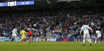 Fornals marca el 0-1 tras el rechace de Keylor Navas al tiro de Ünal.