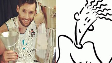Rudy Fernández luce su mote de Fido Dido en las zapatillas con las que ganó la Euroliga.