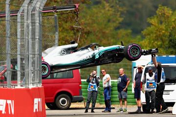 Una pérdida de presión hidráulica causó el abandono de Lewis Hamilton durante la Q1 del Gran Premio de Alemania 2018.