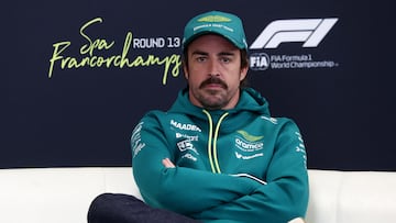 Fernando Alonso (Aston Martin). Spa-Francorchamps, Bélgica. F1 2025.