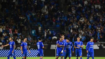 Players of Cruz Azul during the match between Los Angeles Galaxy and Cruz Azul as part of Phase One of the Leagues Cup 2025 at Dignity Health Sports Park Stadium on August 03, 2024 in Carson, California, United States.