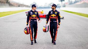 Max Verstappen y Daniel Ricciardo, piloto de Red Bull.