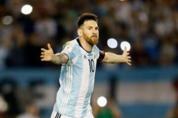 Lionel Messi cuenta con 18 goles en Eliminatorias Sudamericanas defendiendo la camiseta de Argentina.