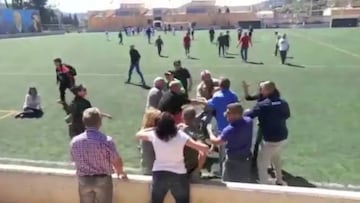 Pelea en un campo de f&uacute;tbol en Mallorca. 