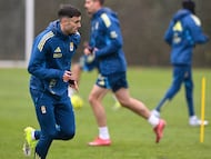Álex Forés, en un entrenamiento.