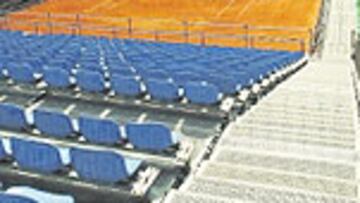 <b>LA CENTRAL. </b>La pista del Italia-España presentaba ayer este aspecto.