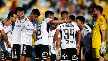 Futbol, Everton vs Colo Colo.
Fecha 20, campeonato Nacional 2023.
El equipo de Colo Colo es fotografiado durante el partido de primera division contra Everton disputado en el estadio Sausalito de Vina del Mar, Chile.
06/08/2023
Andres Pina/Photosport
Football, Everton vs Colo Colo.
20th turn, 2023 National Championship.
Colo Colo’s team are pictured during the first division match against Everton held at the Sausalito stadium in Santiago, Chile.
06/08/2023
Andres Pina/Photosport