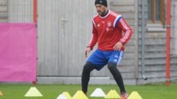 Pepe Reina, en un entrenamiento.
