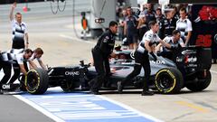 El McLaren de Button, en Silverstone.