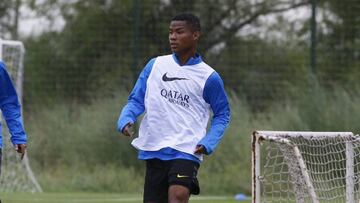 El volante colombiano Wilmar Barrios durante un entrenamiento con Boca Juniors