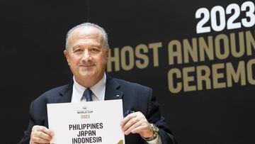 Horacio Muratore durante la elección de Filipinas, Japón e Indonesia como organizadores del Mundial 2023.