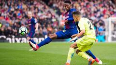Yerry Mina brilla en su primera titularidad con el Barcelona