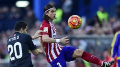 Atletico Madrid&#039;s Brazilian defender Filipe Luis 