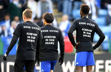 Así fue el emotivo homenaje al dueño del Leicester en el King Power Stadium