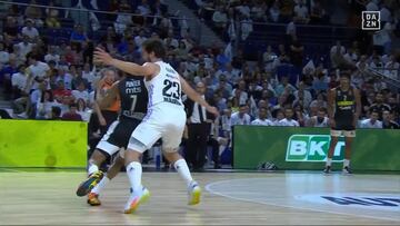 La grave agresión de Llull que desató toda la pelea en el Real Madrid - Partizán Belgrado