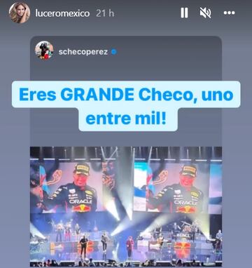 Checo Pérez recibe tributo en Guadalajara de Lucero y Mijares