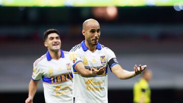Guido Pizarro celebrates his goal 0-1 of Tigres during the game Cruz Azul vs Tigres UANL, corresponding to Round 05 of the Torneo Clausura 2023 of the Liga BBVA MX, at Azteca Stadium, on February 04, 2023.
<br><br>
Guido Pizarro celebra su gol 0-1 de Tigres durante el partido Cruz Azul vs Tigres UANL, Correspondiente a la Jornada 05 del Torneo Clausura 2023 de la Liga BBVA MX, en el Estadio Azteca, el 04 de Febrero de 2023.