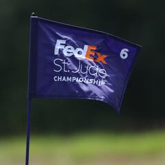 Why has the start of the 2024 FedEx St. Jude Championship third round been delayed?